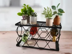 Gourmet Basics® Collapsible Stackable 8 Bottle Wine Rack- Fruit And Storage Baskets