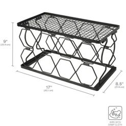 Gourmet Basics® Collapsible Stackable 8 Bottle Wine Rack- Fruit And Storage Baskets
