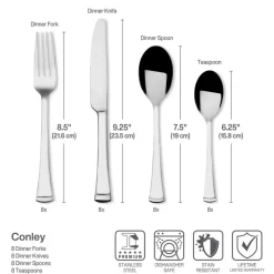 International® Silver Conley 34 Piece Flatware Set, Service for 8- Sets