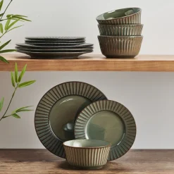 Pfaltzgraff® Dannie Green 12 Piece Dinnerware Set, Service for 4- Dinnerware Service For 4