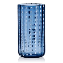 Darbie Angell Dappled Clouds Cobalt Set of 4 Highball Glasses- Drinking Glasses