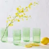 Darbie Angell Dappled Clouds Seafoam Set of 4 Highball Glasses- Drinking Glasses