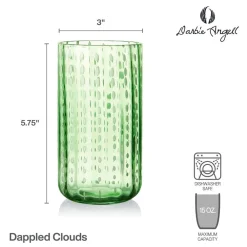 Darbie Angell Dappled Clouds Seafoam Set of 4 Highball Glasses- Drinking Glasses