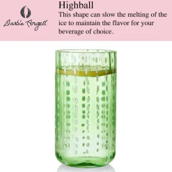 Darbie Angell Dappled Clouds Seafoam Set of 4 Highball Glasses- Drinking Glasses