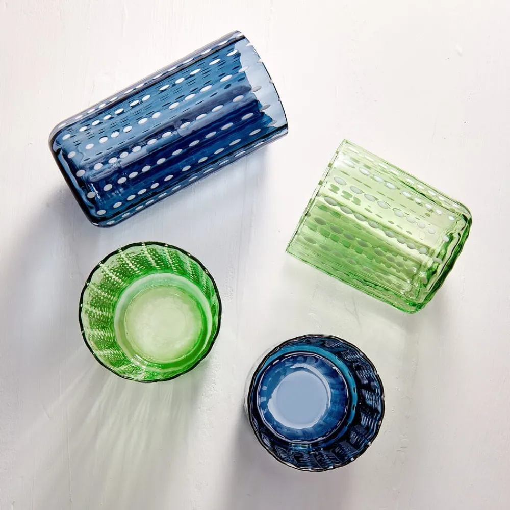 Darbie Angell Dappled Clouds Seafoam Set of 4 Highball Glasses- Drinking Glasses