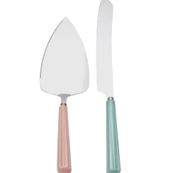 Darbie Angell Happy 2 Piece Cake Knife and Server Set- Cake Knives And Servers