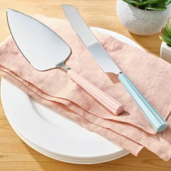Darbie Angell Happy 2 Piece Cake Knife and Server Set- Cake Knives And Servers