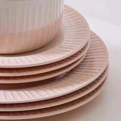 Darbie Angell Rising Up Blush 12 Piece Dinnerware Set, Service for 4- Dinnerware Service For 4