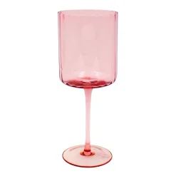 Darbie Angell Set of 4 Prismatic Blush Wine Glasses- Drinking Glasses