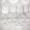 Darbie Angell Set of 4 Prismatic Wine Glasses- Drinking Glasses