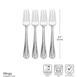 Darbie Angell Wings Set of 4 Appetizer Forks- Openstock