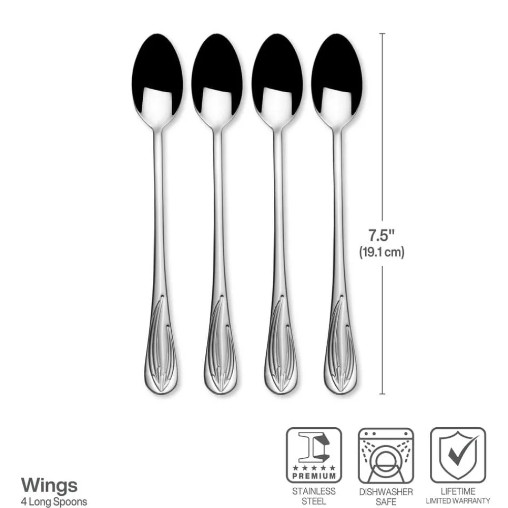 Darbie Angell Wings Set of 4 Long Handle Spoons- Openstock