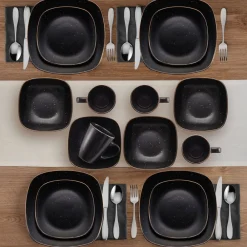 Pfaltzgraff® Decker Black 16 Piece Dinnerware Set, Service for 4- Dinnerware Service For 4