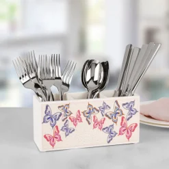Dolly Parton Mosaic Butterfly Utensil Flatware Caddy- Flatware Caddies