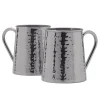 Drew and Jonathan Stainless Hammered Set of 2 Beer Mugs- Coffee Mugs