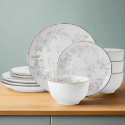 Pfaltzgraff® Enchanted Bloom 12 Piece Dinnerware Set, Service for 4- Dinnerware Service For 4