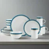 Pfaltzgraff® Ezra Blue 16 Piece Dinnerware Set, Service for 4- Dinnerware Service For 4