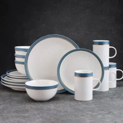 Pfaltzgraff® Ezra Blue 16 Piece Dinnerware Set, Service for 4- Dinnerware Service For 4