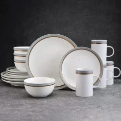 Pfaltzgraff® Ezra Grey 16 Piece Dinnerware Set, Service for 4- Dinnerware Service For 4