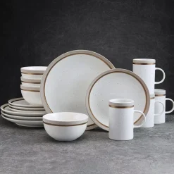 Pfaltzgraff® Ezra Taupe 16 Piece Dinnerware Set, Service for 4- Dinnerware Service For 4