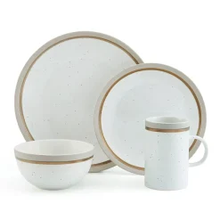 Pfaltzgraff® Ezra Taupe 16 Piece Dinnerware Set, Service for 4- Dinnerware Service For 4