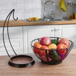 Gourmet Basics® Farmers Market Fruit Basket with Banana Hanger- Fruit And Storage Baskets