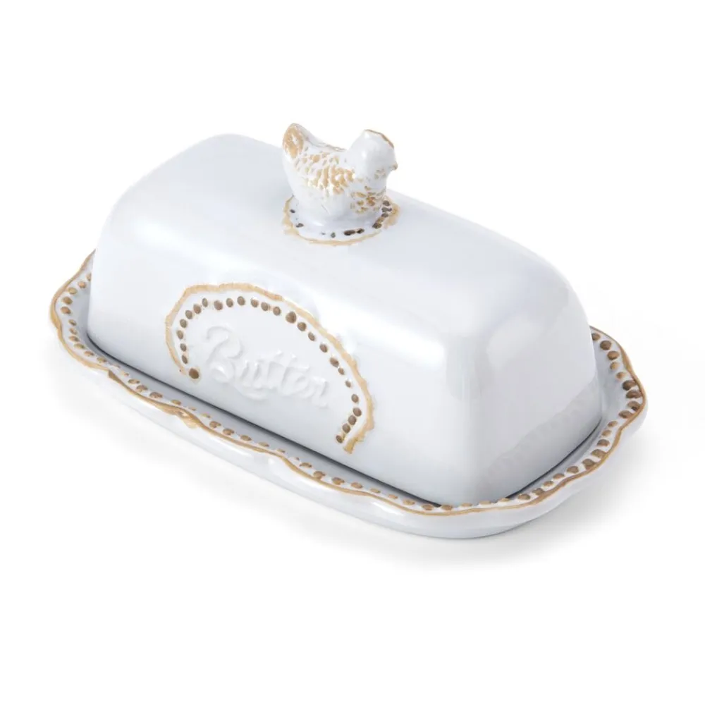 Pfaltzgraff® Farmhouse Hen Covered Butter Dish- Butter Dishes