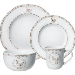 Pfaltzgraff® Farmhouse Hen Dinnerware Set- Dinnerware Service For 8|Dinnerware Service For 4