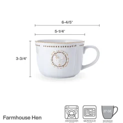Pfaltzgraff® Farmhouse Hen Jumbo Soup Mug- Soup Cereal Bowls
