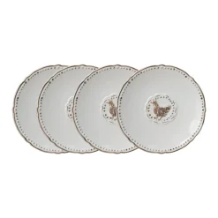 Pfaltzgraff® Farmhouse Hen Set of 4 Appetizer Plates- Appetizer Plates