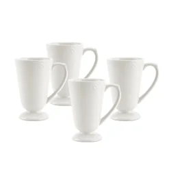 Pfaltzgraff® Filigree® Set of 4 Footed Mugs- Coffee Mugs