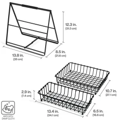 Gourmet Basics® Flax 2 Tier Storage Basket- Fruit And Storage Baskets