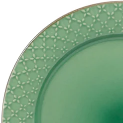 Pfaltzgraff® French Lace Set of 4 Green Dinner Plates- Dinner Plates