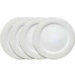 Pfaltzgraff® French Lace Set of 4 White Dinner Plates- Dinner Plates