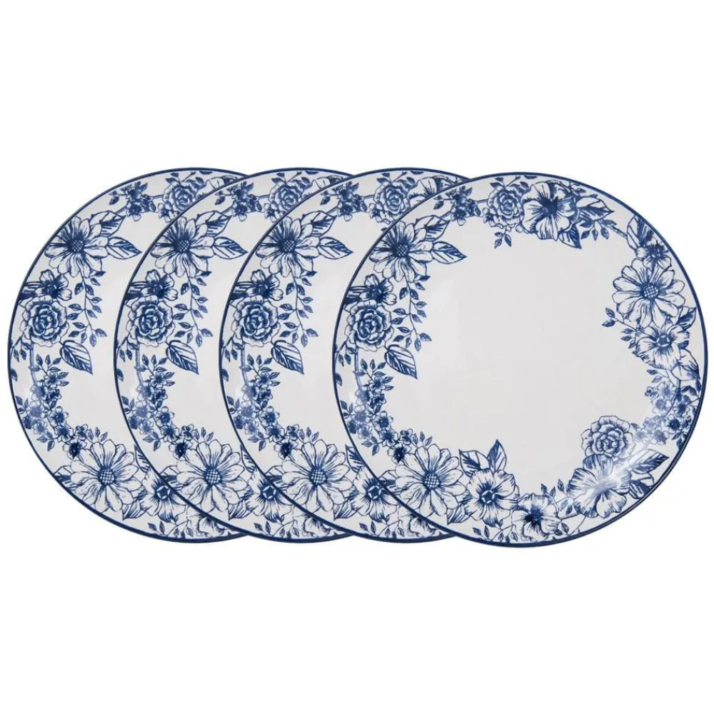Pfaltzgraff® Gabriela Blue Set of 4 Dinner Plates- Dinner Plates