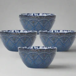 Pfaltzgraff® Gabriela Blue Set of 4 Soup Cereal Bowls- Soup Cereal Bowls