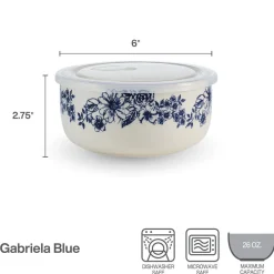 Pfaltzgraff® Gabriela Blue Set of 2 Storage Bowls with Lids- Serve Bowls