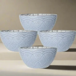 Pfaltzgraff® Gabriela Gray Set of 4 Soup Cereal Bowls- Soup Cereal Bowls