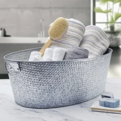 Towle Living® Galvanized Beverage Tub- Fruit And Storage Baskets