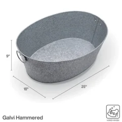 Towle Living® Galvanized Beverage Tub- Fruit And Storage Baskets