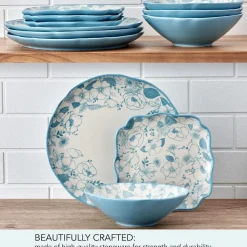 Pfaltzgraff® Garden Blossom 12 Piece Dinnerware Set, Service for 4- Dinnerware Service For 4