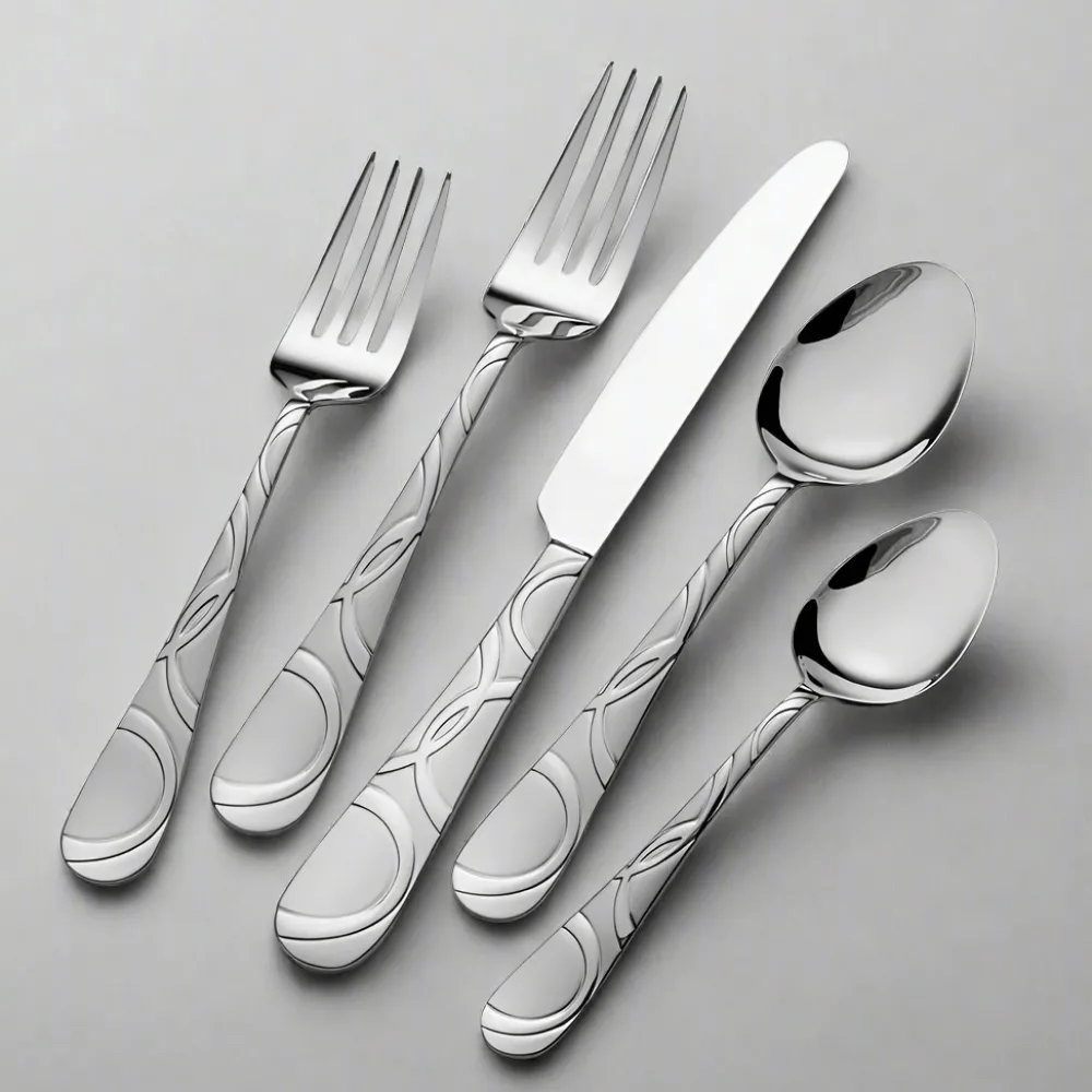 Pfaltzgraff® Garland Frost 53 Piece Flatware Set, Service for 8- Sets