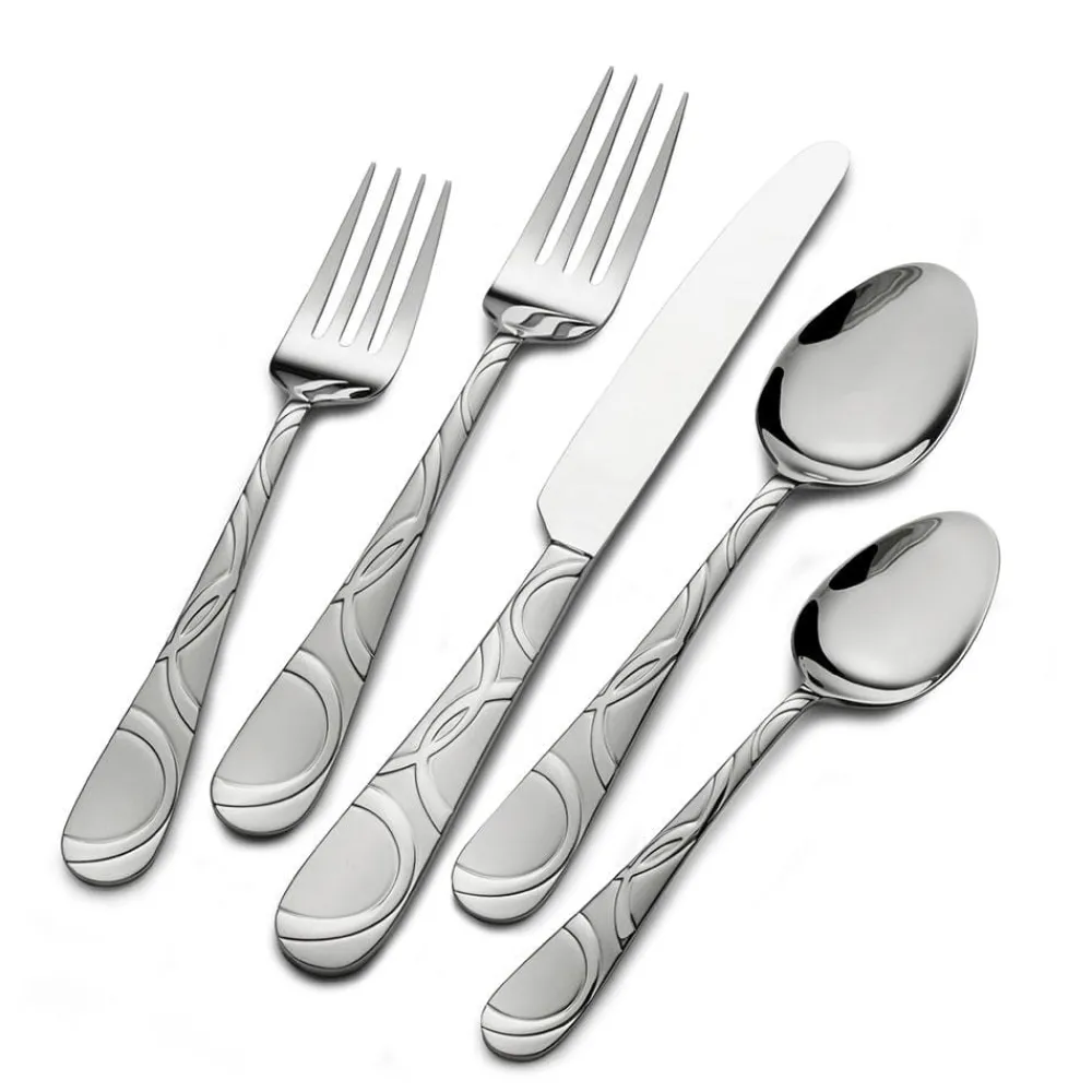 Pfaltzgraff® Garland Frost 53 Piece Flatware Set, Service for 8- Sets