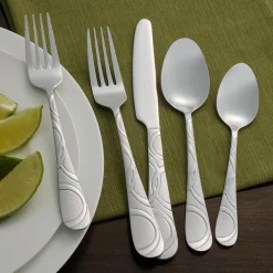 Pfaltzgraff® Garland Frost 53 Piece Flatware Set, Service for 8- Sets