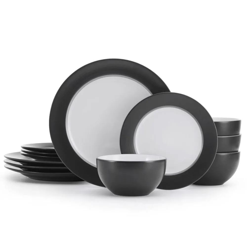 Pfaltzgraff® Grayson Charcoal 12 Piece Dinnerware Set, Service for 4- Dinnerware Service For 4