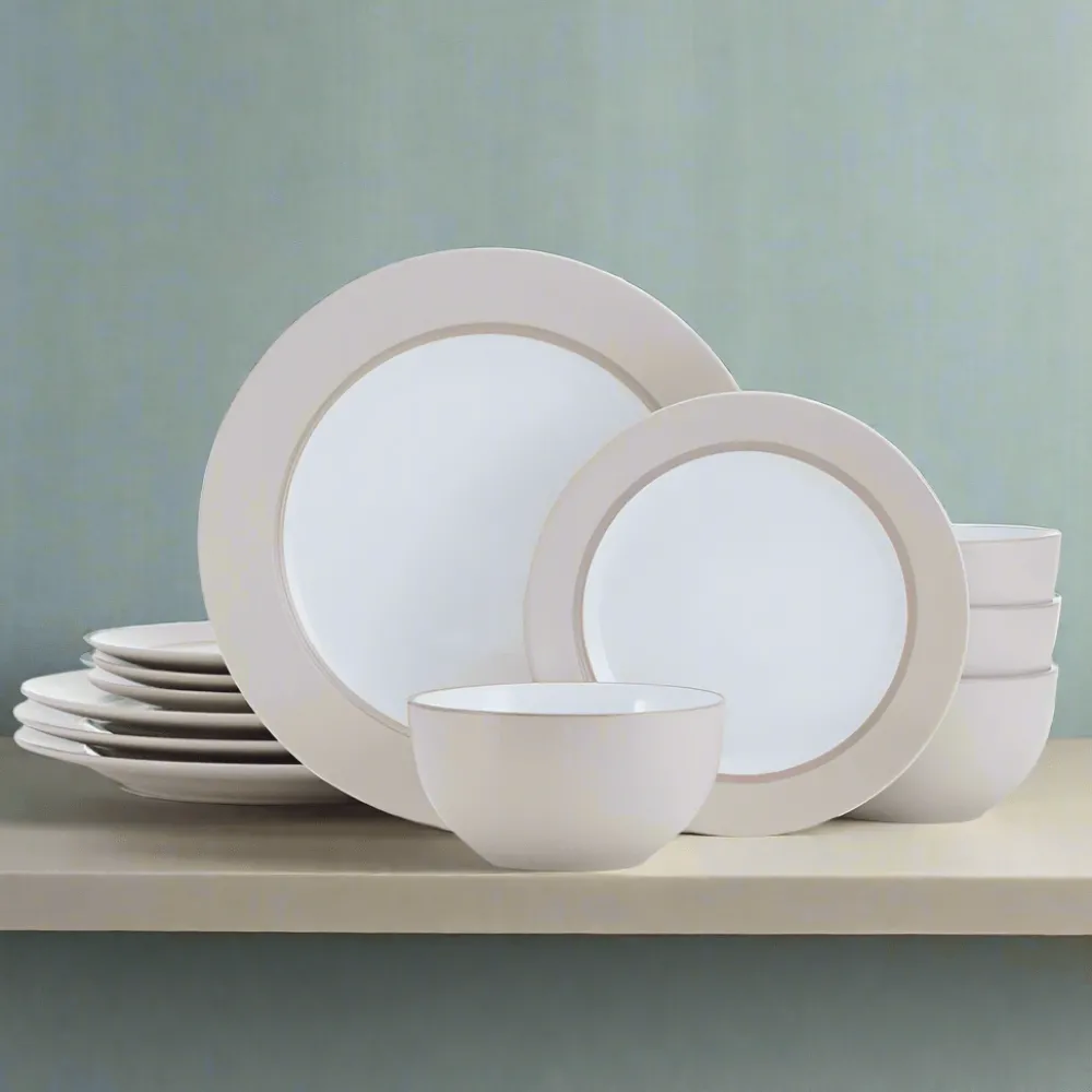 Pfaltzgraff® Grayson Taupe 12 Piece Dinnerware Set, Service for 4- Dinnerware Service For 4