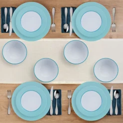 Pfaltzgraff® Grayson Teal 12 Piece Dinnerware Set, Service for 4- Dinnerware Service For 4