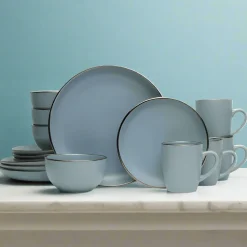Pfaltzgraff® Hadlee Blue 16 Piece Dinnerware Set, Service for 4- Dinnerware Service For 4