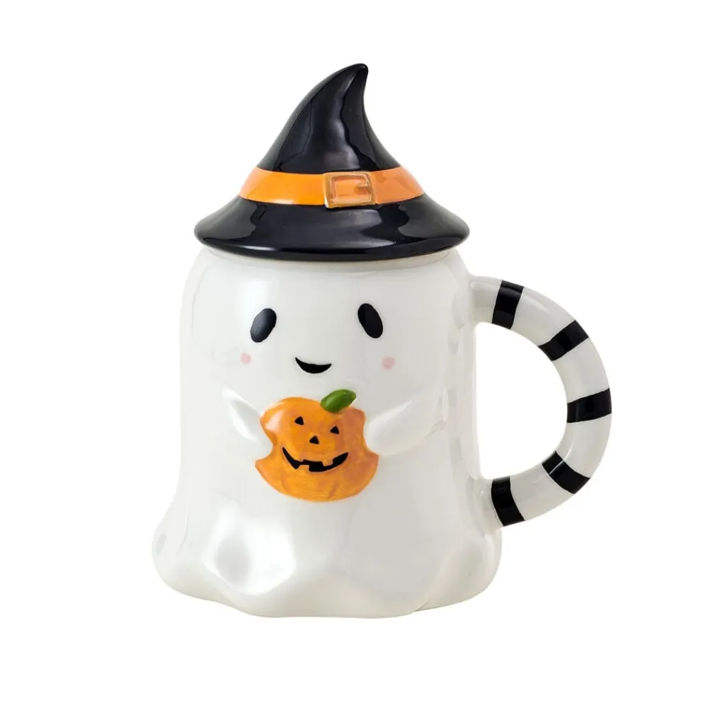 Pfaltzgraff® Halloween Ghost Mug with Lid- Coffee Mugs