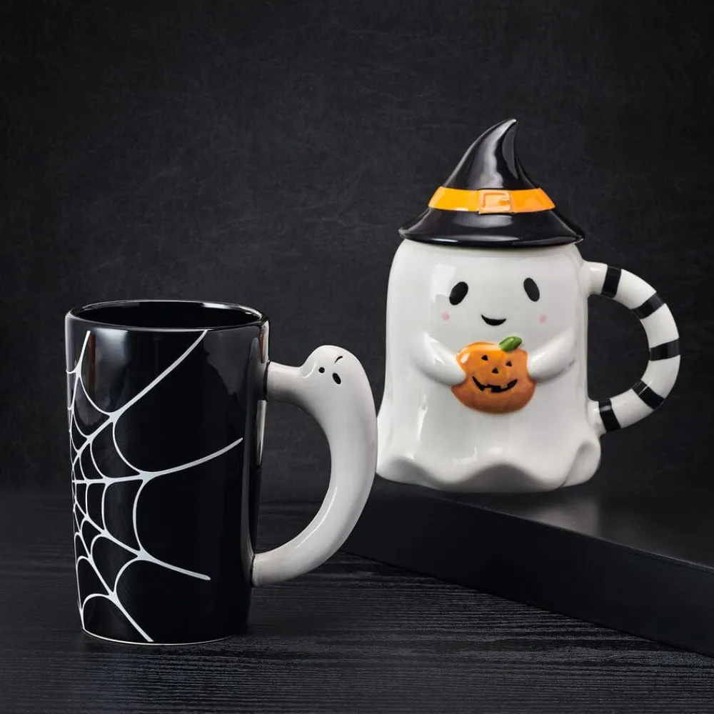 Pfaltzgraff® Halloween Ghost Mug with Lid- Coffee Mugs
